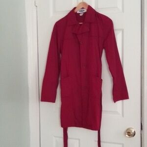 Women's OLD NAVY Dark Red/ Burgundy Trench Coat. Size XS